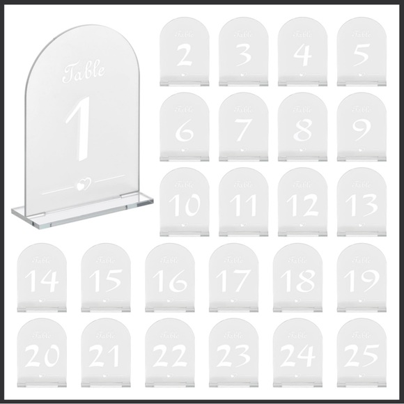 Other - Clear Acrylic Sign Holder 5x7 Clear Acrylic Wedding Table Number Holder Stands